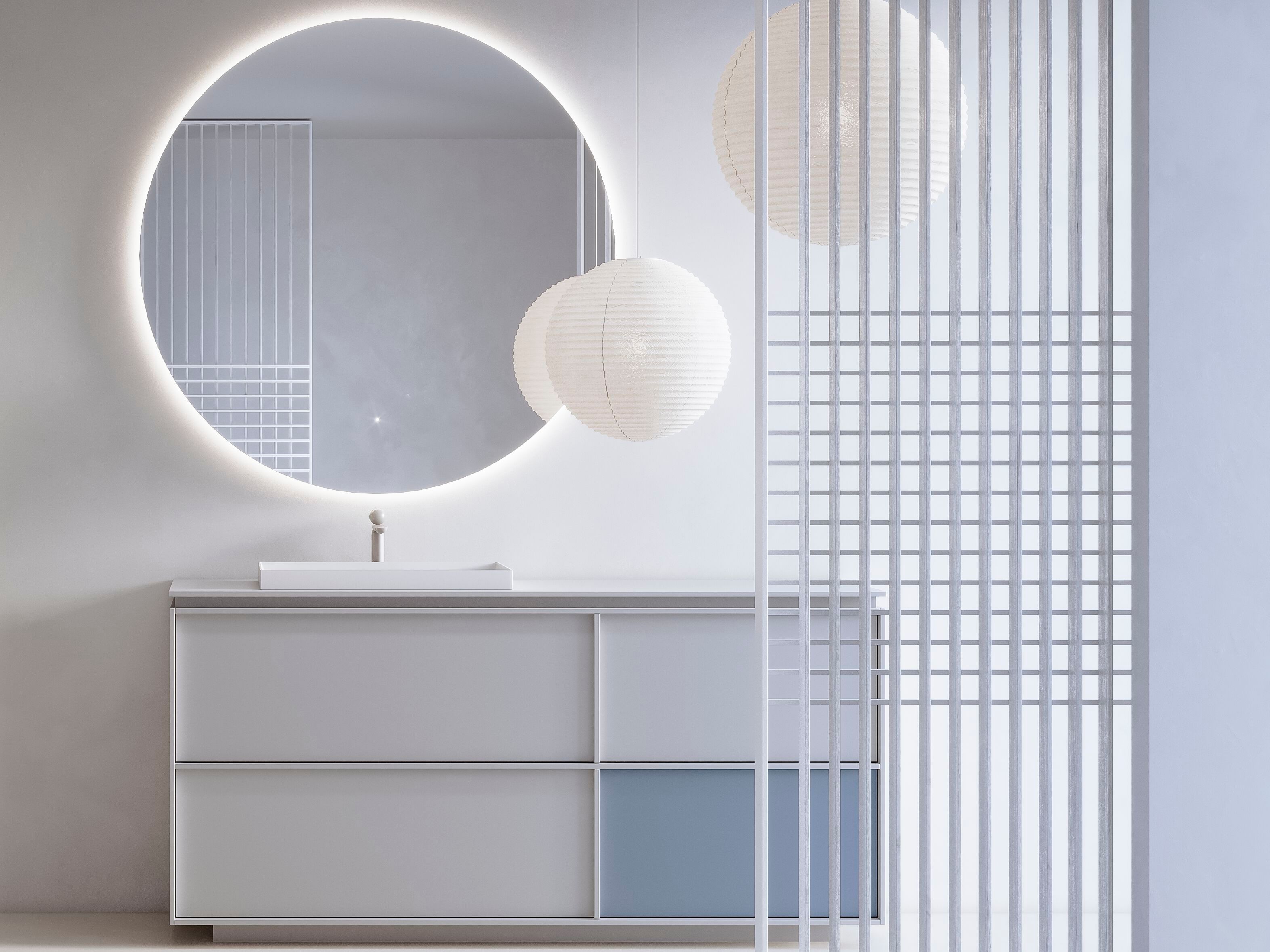 Шкаф для умывальника HPL с ящиками Mobilcrab Zen ARCH-00035449 - Вид №1