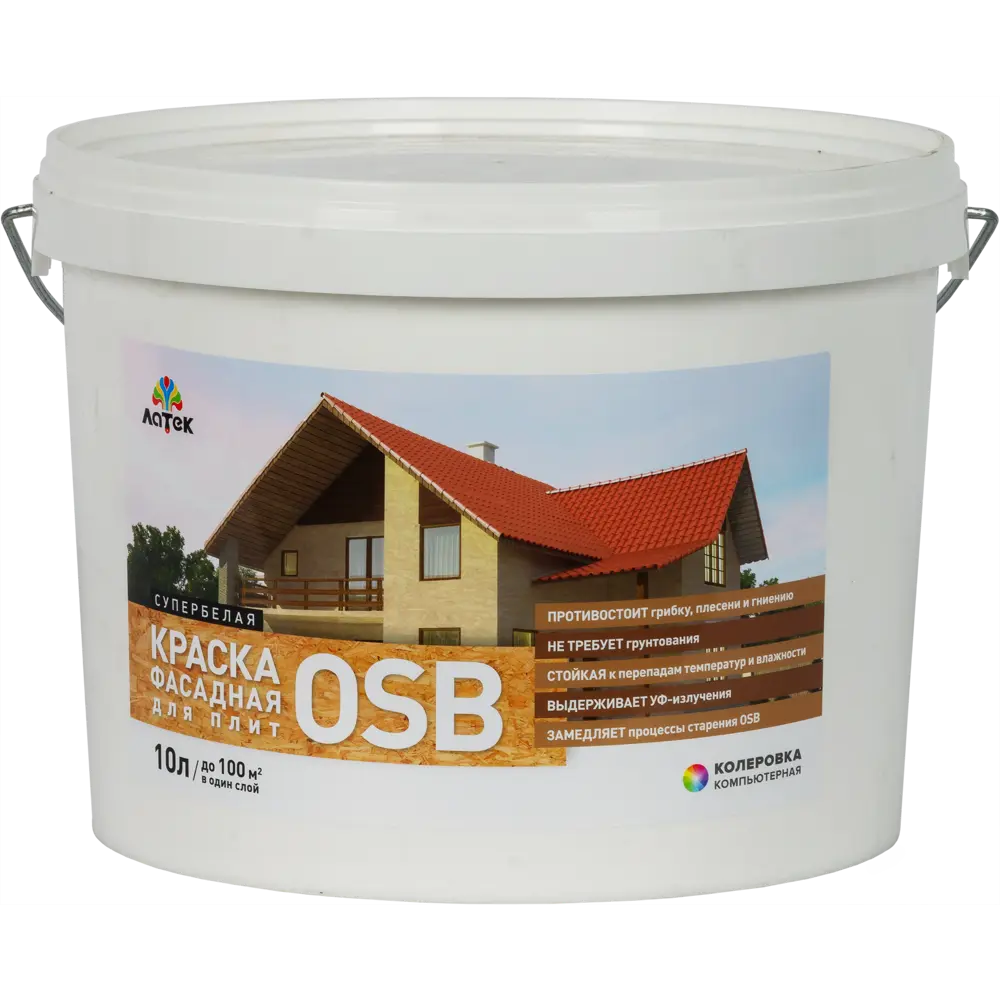 Краска фасадная Латек для OSB 10 л 82171867 STLM-2188391 