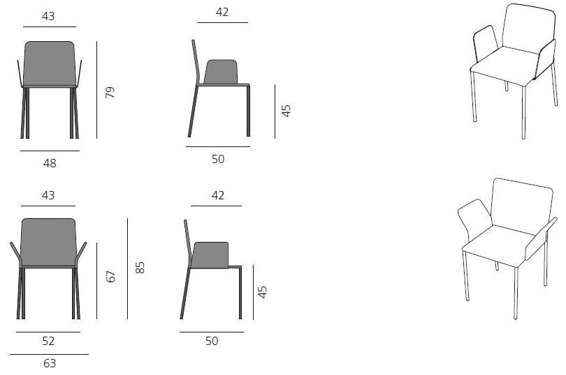 more Стул из ткани с подлокотниками sun-id-1449824 - Вид №3