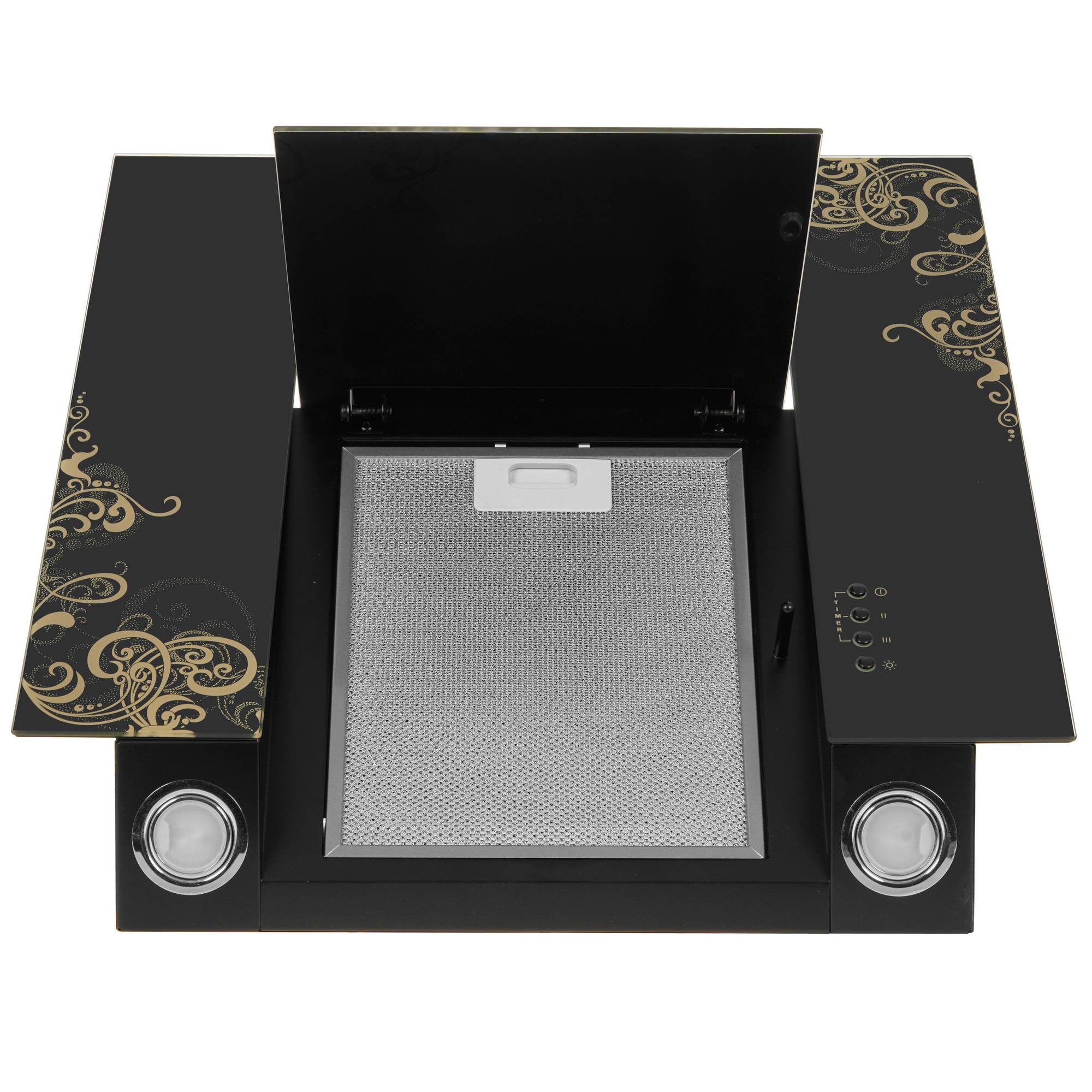 7975966 Вытяжка наклонная Gefest ВО 3603 К19 черный/золотистый STDN-0142098 - Вид №7