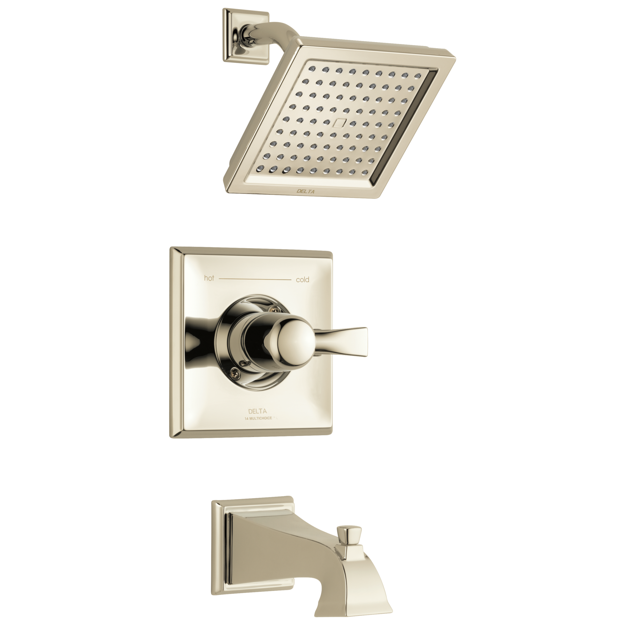 T14451-PN Для ванны и душа Monitor® серии 14 Delta Faucet Dryden Полированный никель 