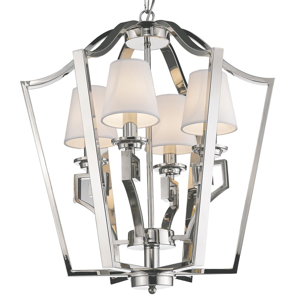 Светильник подвесной на 4 лампы 65х55 см белый Presidential KM0701P-4 DELIGHT COLLECTION ДИЗАЙНЕРСКИЕ 00-3883065 Белый;серебро  - Вид №1