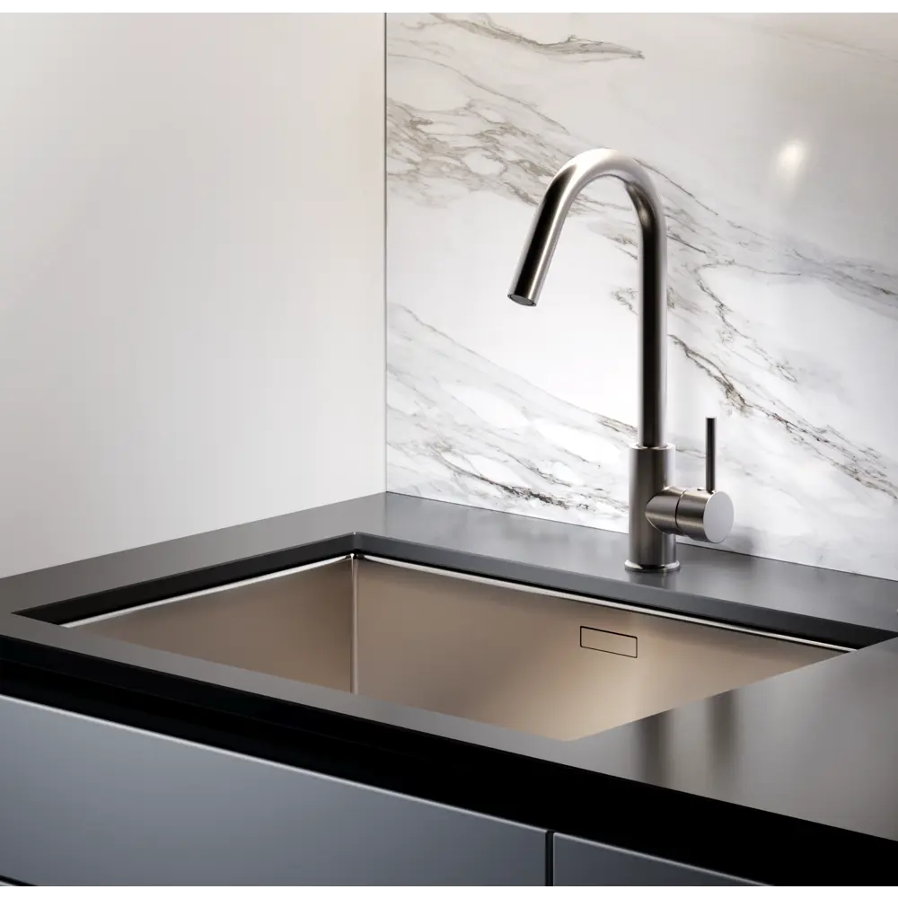 Кухонный смеситель ESKO Modena с поворотным изливом в цвете графит 89374313 MD519G STLM-1473697