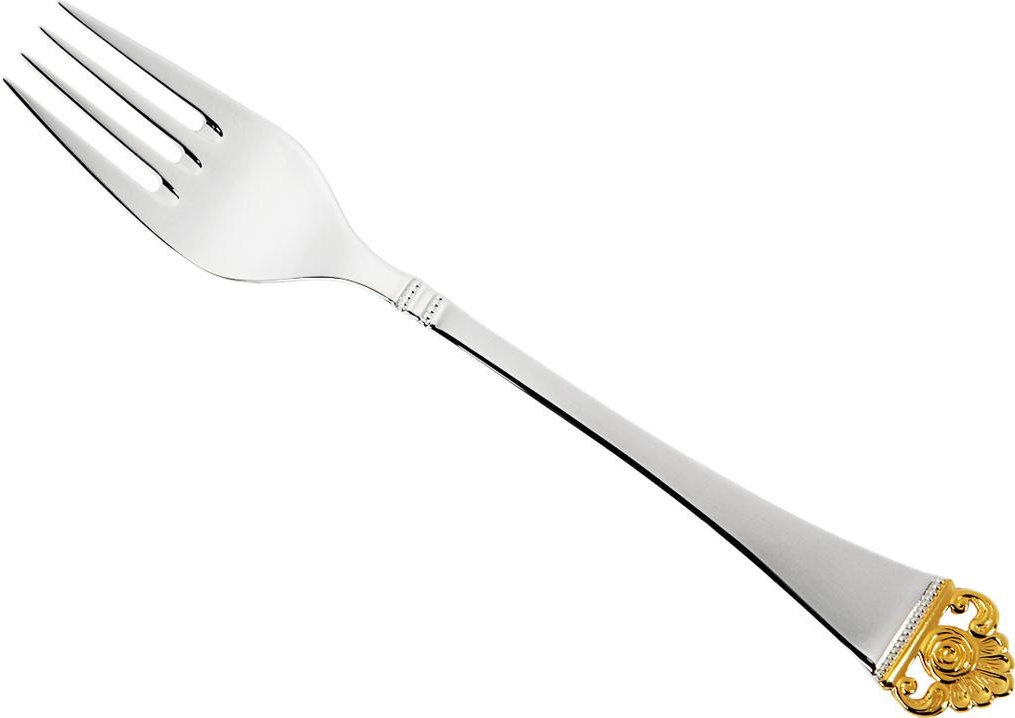 65876 Robbe&Berking Вилка меню Robbe&Berking "Розенмустер" 19,8см (серебро 925+позолота) Серебро 925 