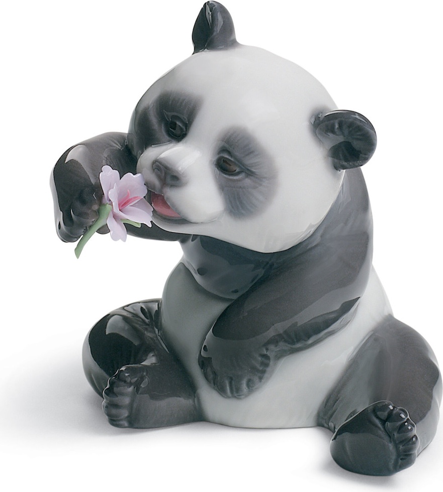 10669039 LLADRO Фигурка Lladro "Счастливая панда" 9x8см Фарфор Lladró 
