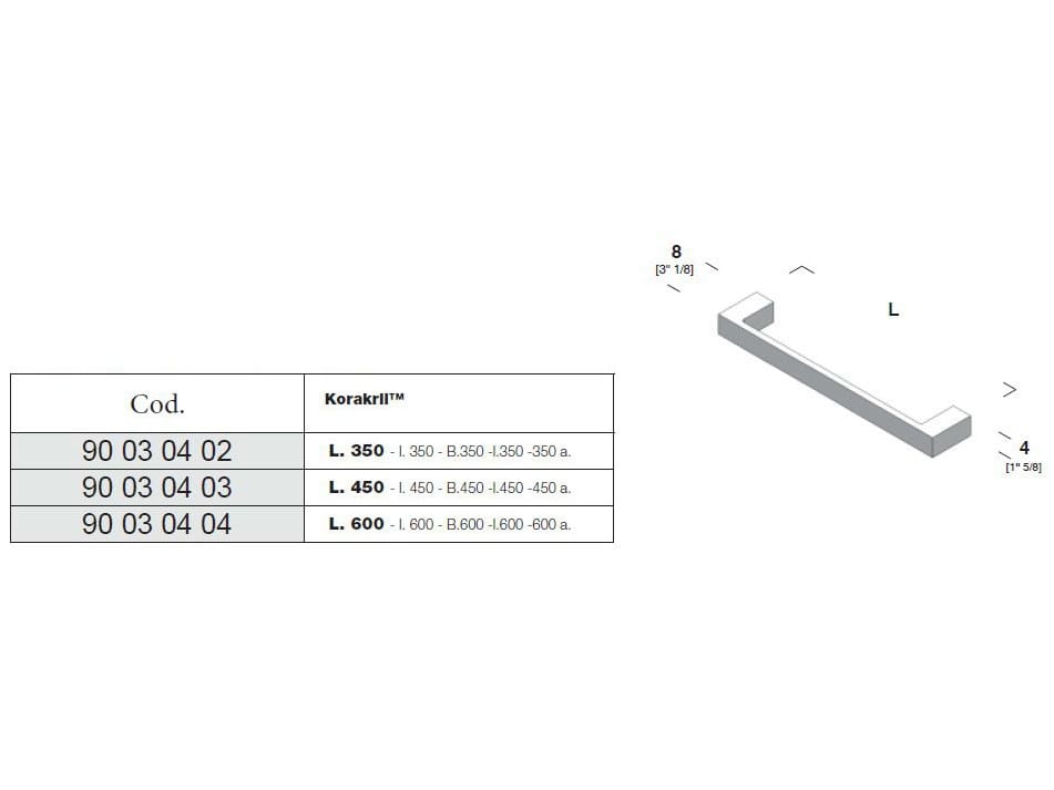 Держатель для полотенец Corian® Rexa уникальный ARCH-00021789