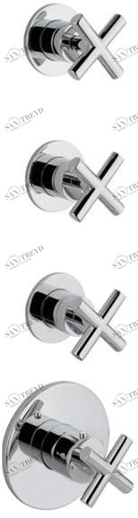 GUGLIELMI Встраиваемый термостатический смеситель для душа на 4 отверстия Vera Fiin00983