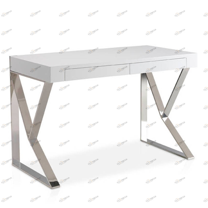 Письменный стол белый на металлических ножках Confort от Angel Cerda ANGEL CERDA  345209 Белый 