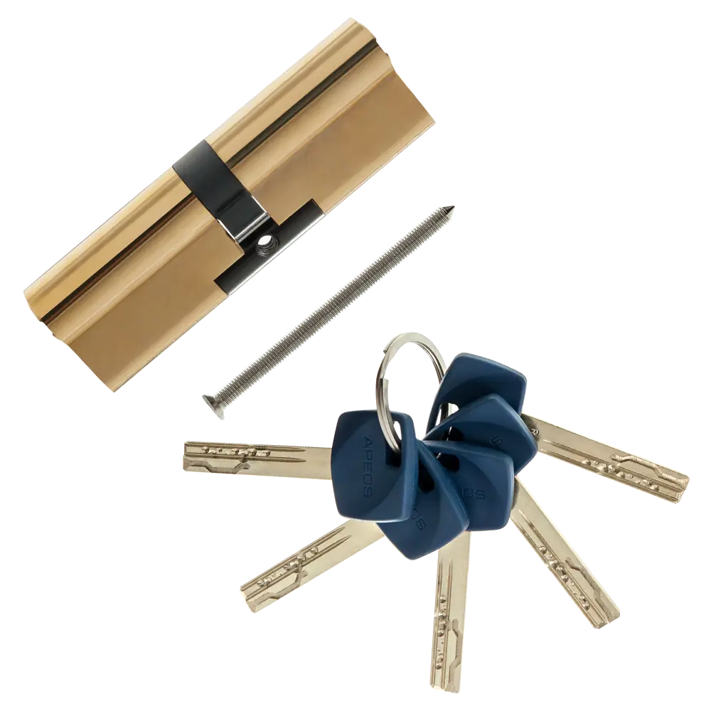 Цилиндр Apecs Premier XR-100-G, 50x50 мм, ключ/ключ, цвет золото 82379104 STLM-2203733 ЦИЛИНДР APECS PREMIER XR-100-G КЛЮЧ-КЛЮЧ - Вид №1