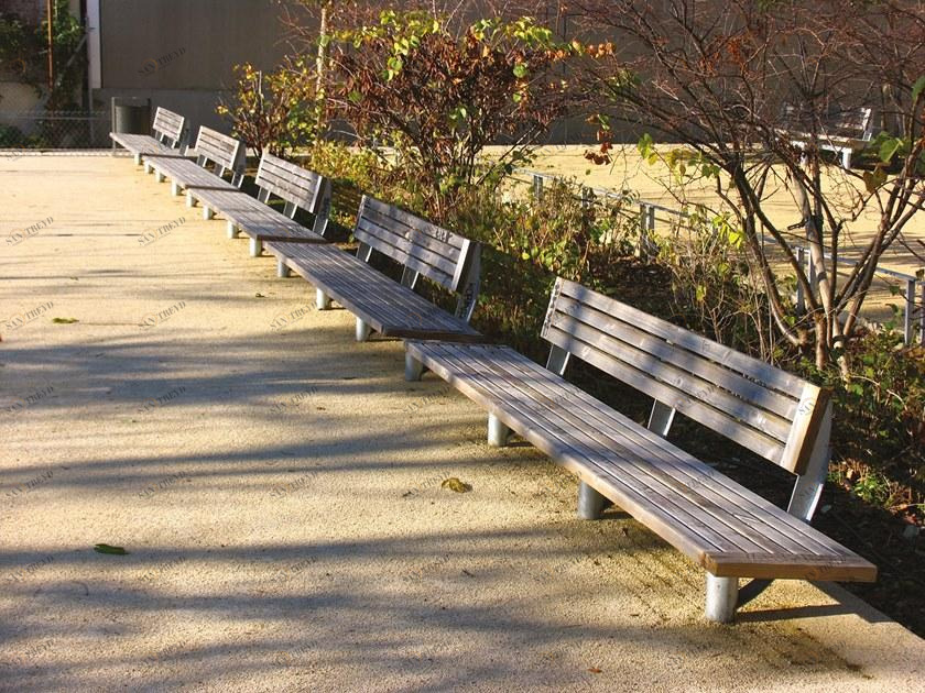 URBIDERMIS Деревянная скамейка со спинкой sun-id-1489999