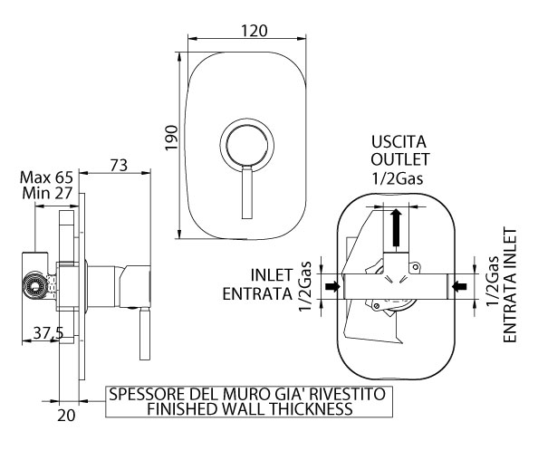 1643200000-2 Смеситель Bandini Coco Santreyd - Вид №1