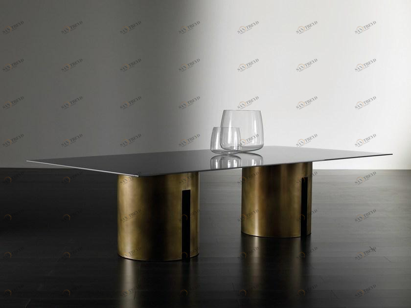 Meridiani Прямоугольный обеденный стол из латуни Gong sun-id-1432432