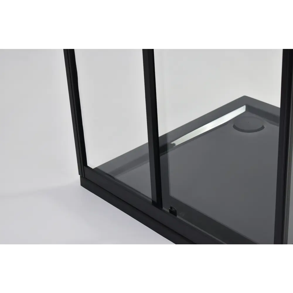 Душевая ширма Метакам Apart Black квадратная 90x90x185см цвет профиля черный раздвижная стекло 4мм прозрачное STLM-2206302 - Вид №29