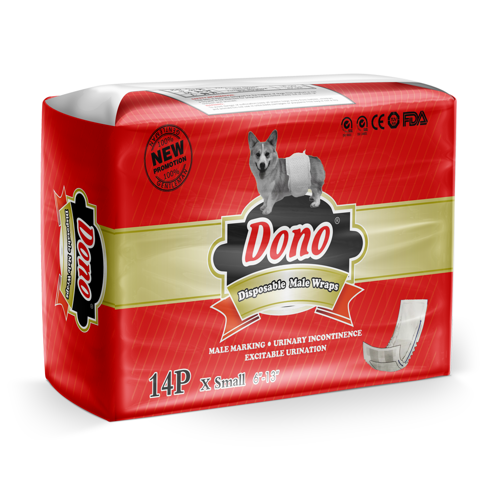 ПР0046993 Пояса Male Pet Diaper одноразовые впитывающие для кобелей размер XS, 14шт Dono 