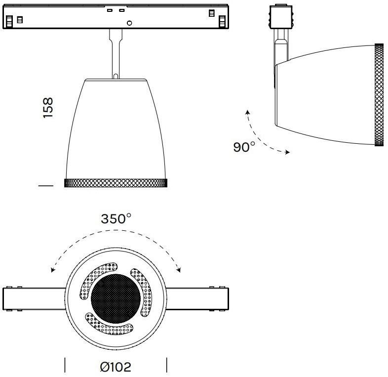 Olev Светодиодные трековые светильники из металла Beam 4421 - Вид №2