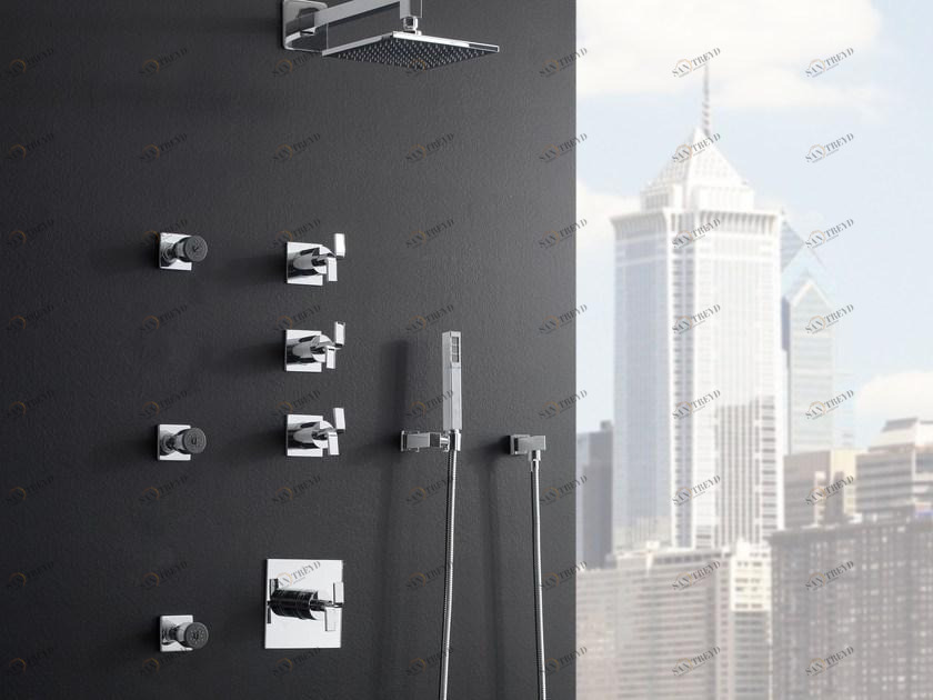 GRAFF Смеситель для душа с ручным душем с верхним душем Immersion sun-id-1370856