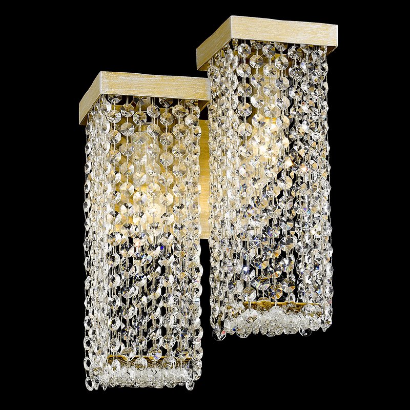 Светильник настенный прозрачный золотистый Delight Collection W68065-2 Gold DELIGHT COLLECTION  00-3882862 Золото;прозрачный  - Вид №1