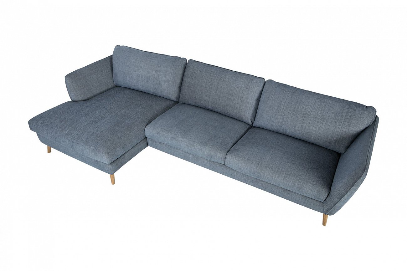 Диван угловой голубой 163 см Stella SITS ДИЗАЙНЕРСКИЕ, STELLA 192361 Голубой  - Вид №4