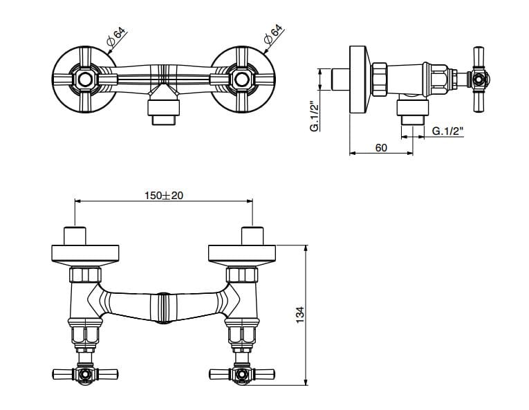Смеситель для душа на открытом воздухе GATTONI TRD ARCH-00070721