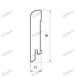 Плинтус Magestik floor Массивный Мербау 1000х90 мм MGK Magestic floor 1010000492
