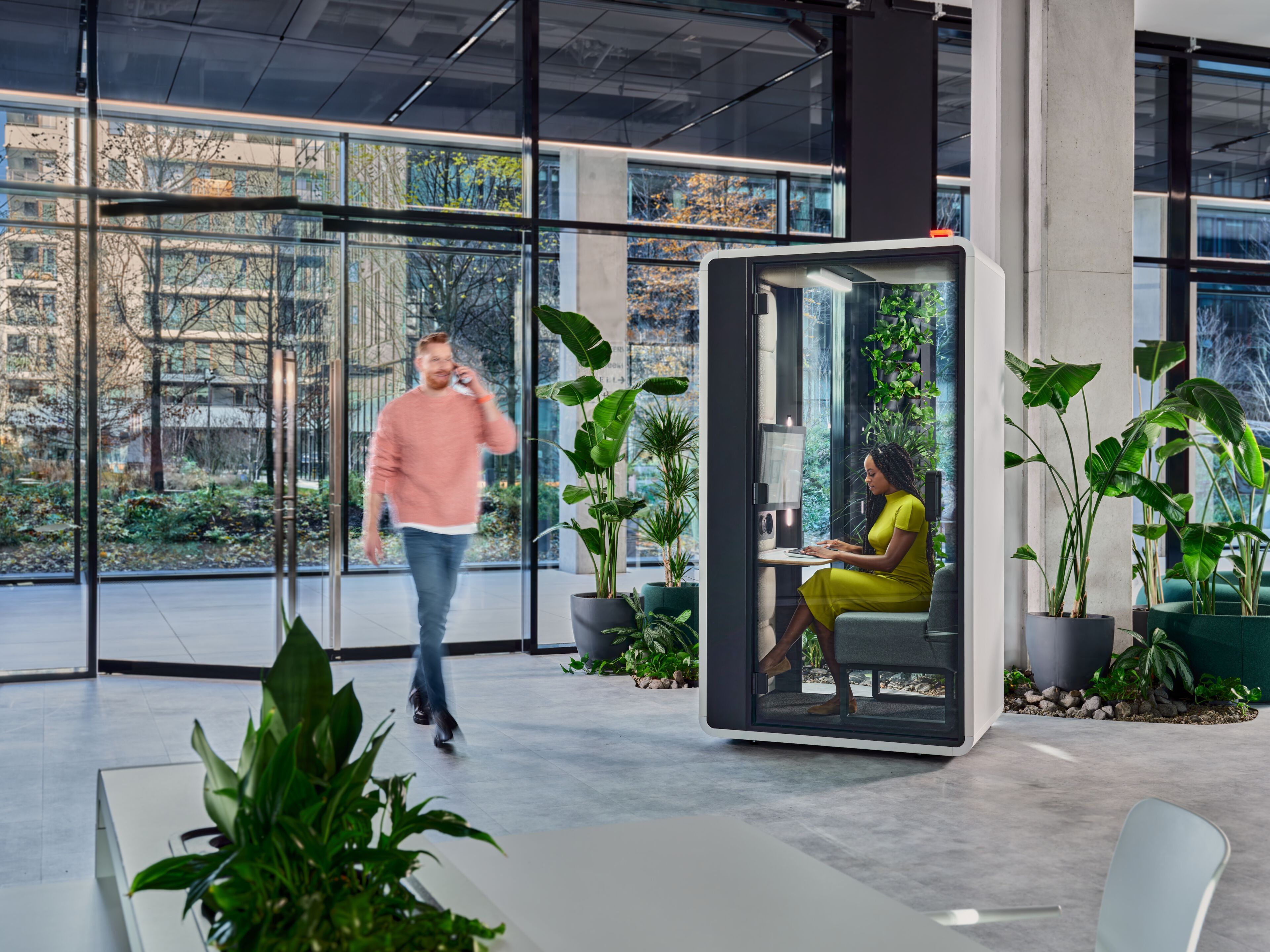 Одноместная акустическая офисная кабина со встроенным освещением Mikomax Smart Office HushFree ARCH-00131952 - Вид №3