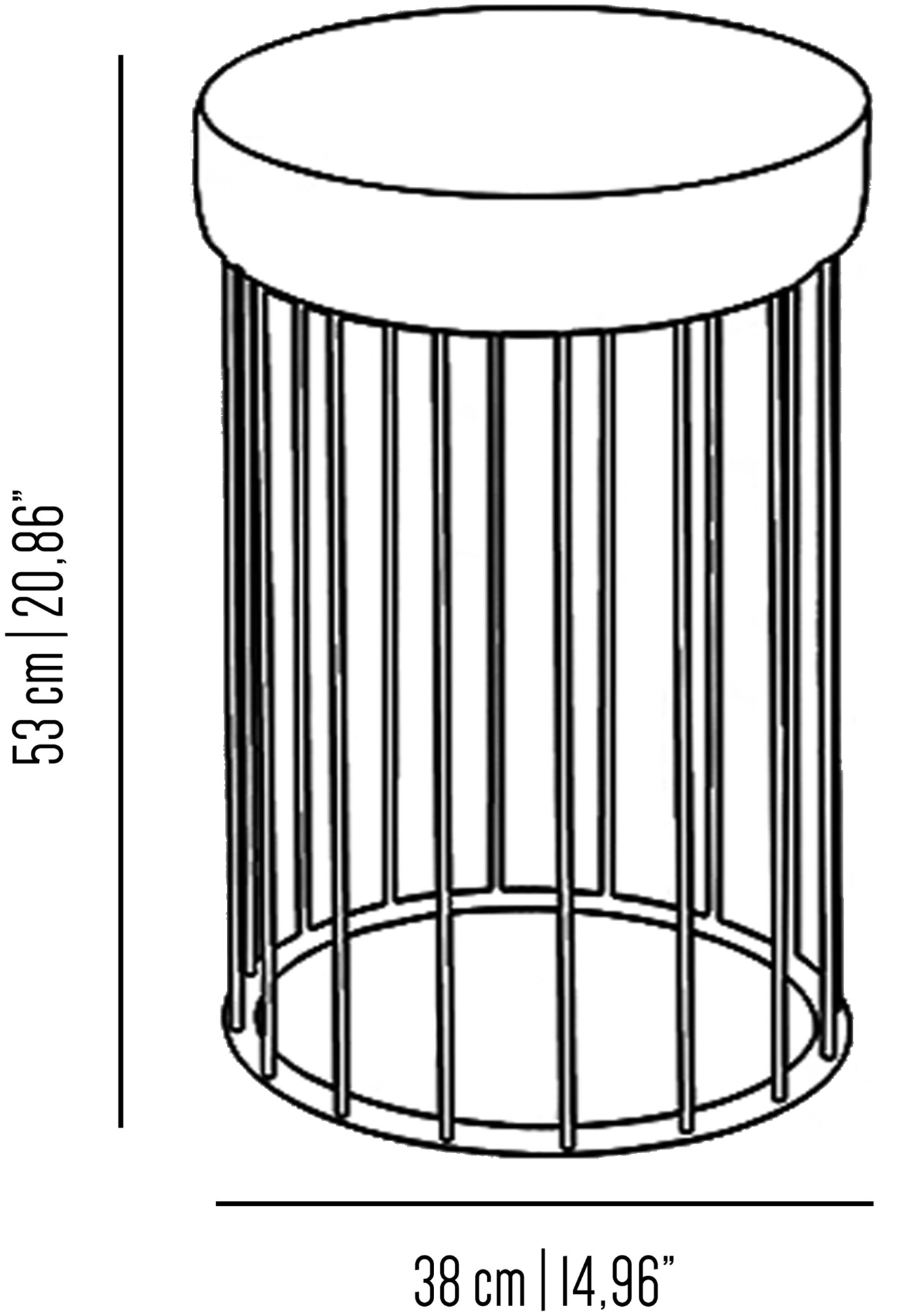 Il Bronzetto Пуф с мягкой подкладкой из латуни Cage Cag08 s_m_l - Вид №13