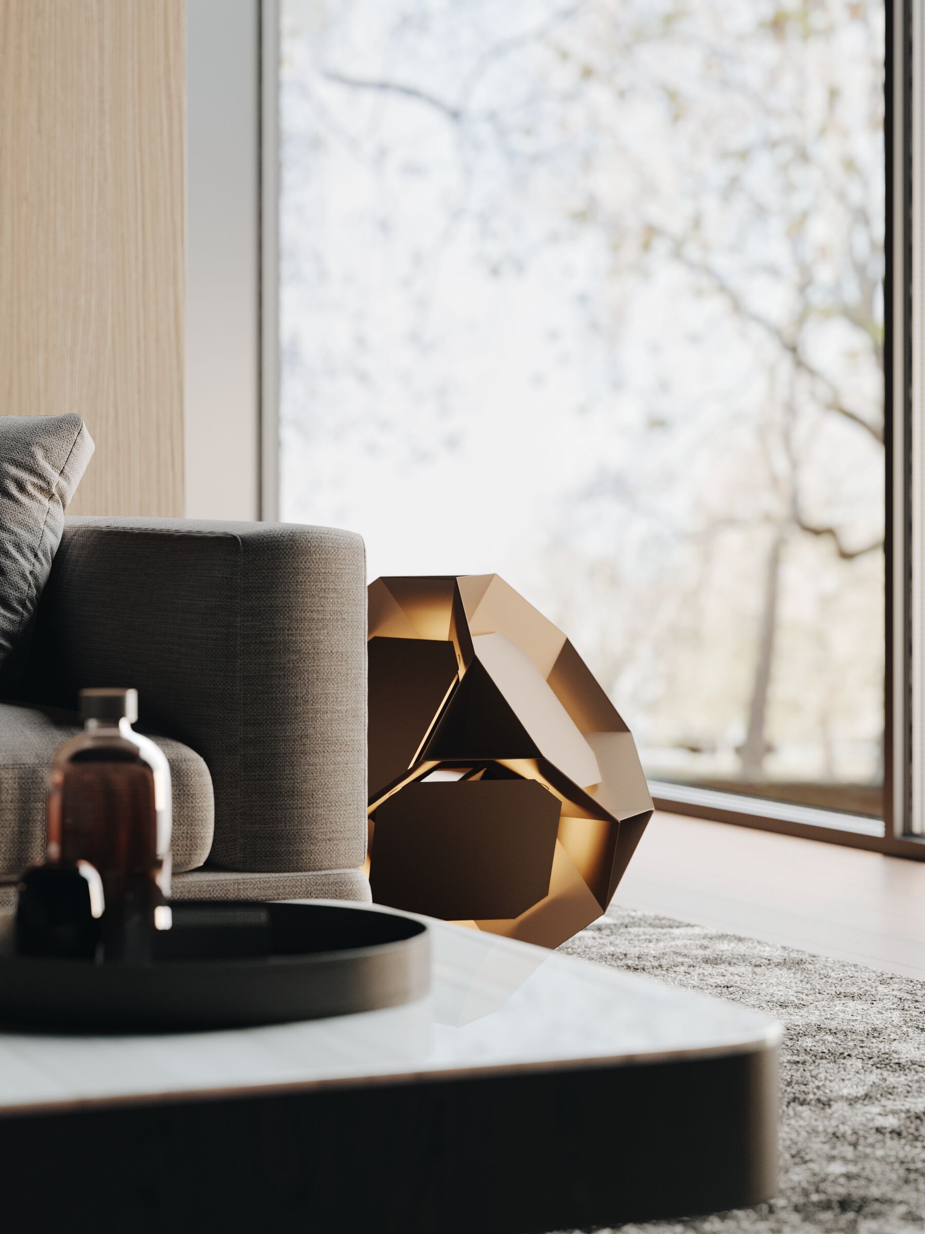 Латунная светодиодная напольная лампа / настольная лампа Rakumba Pylite ARCH-00118401 - Вид №7