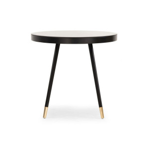 Круглый журнальный столик из зеркального стекла