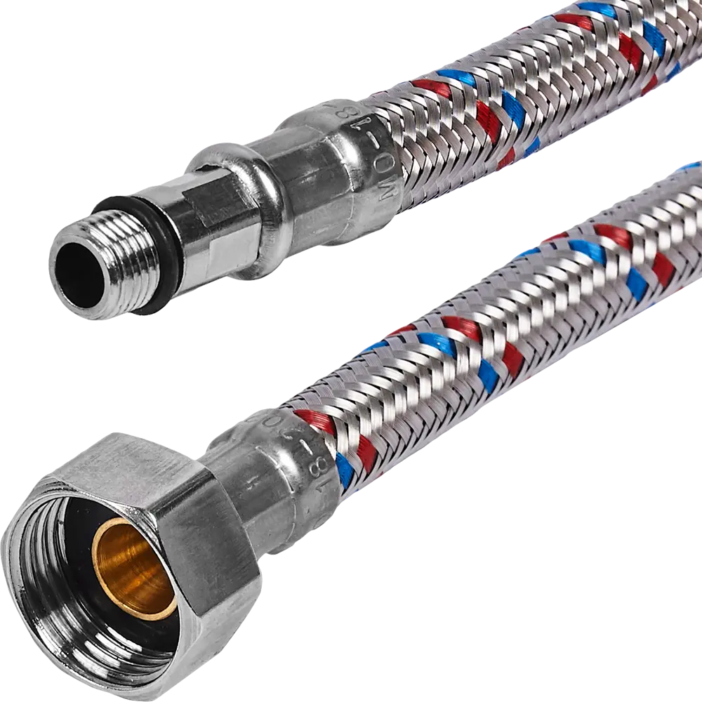 Гибкая подводка для воды ДТРД 100 см x М10 x 1/2" наружная-внутренняя резьба STLM-2104592 - Вид №1