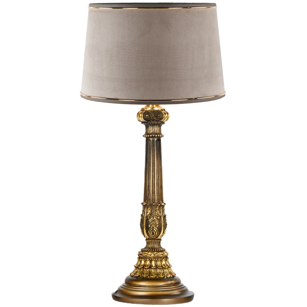 32022,34057 Настольная лампа Колонна Испанская Бронза Тюссо Капучино BOGACHO 4627138210994, 4627138151112