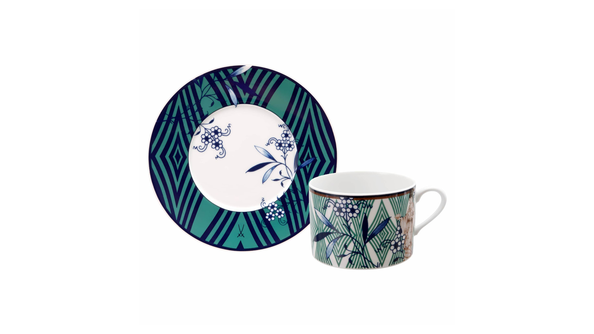 10663830 Meissen Чашка для капучино с блюдцем Meissen "Коллаж. Благородный Китай" 250мл, п/к Фарфор  - Вид №2