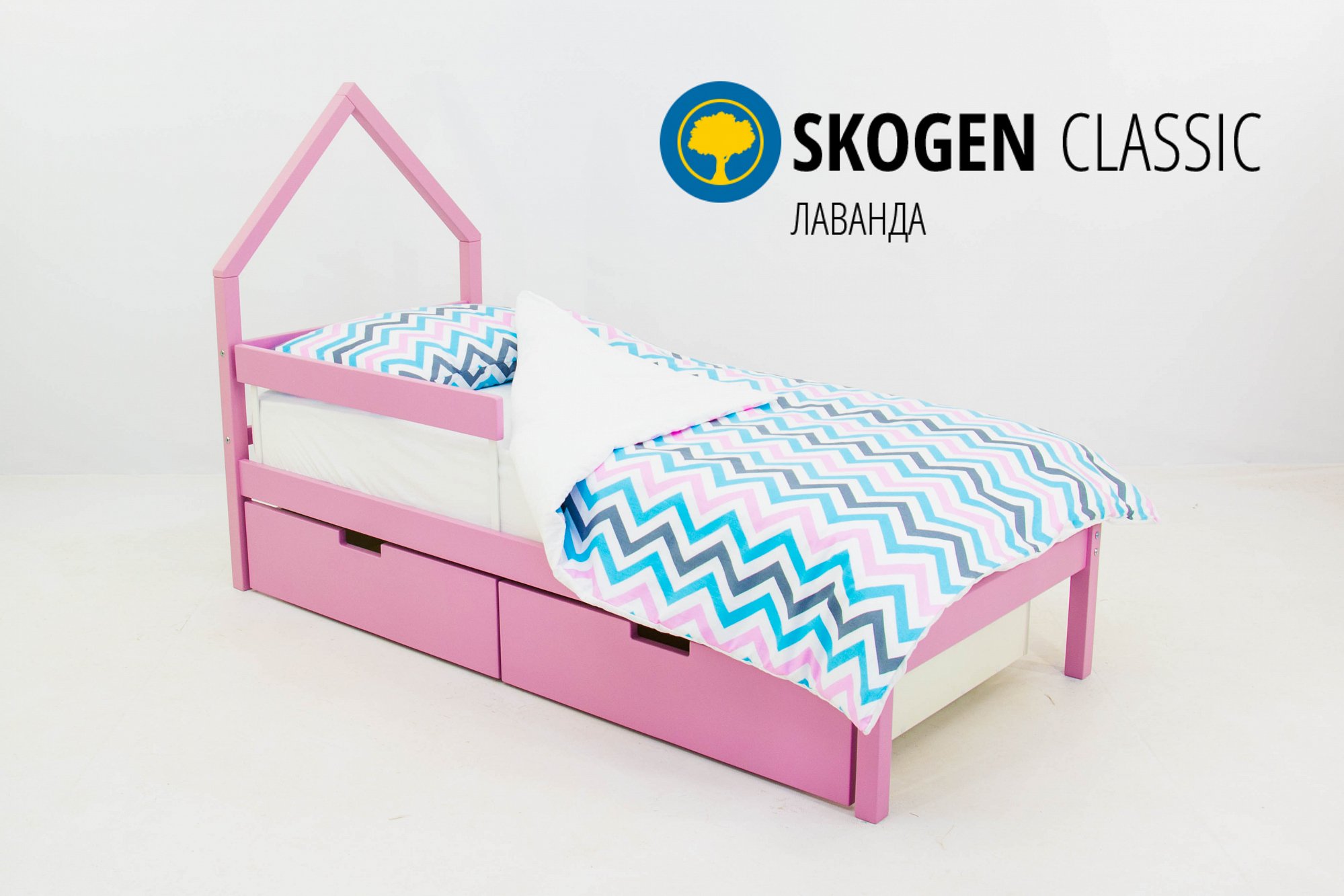 Детская кровать-домик мини Svogen лаванда БЕЛЬМАРКО  326836 Розовый Santreyd  - Вид №1