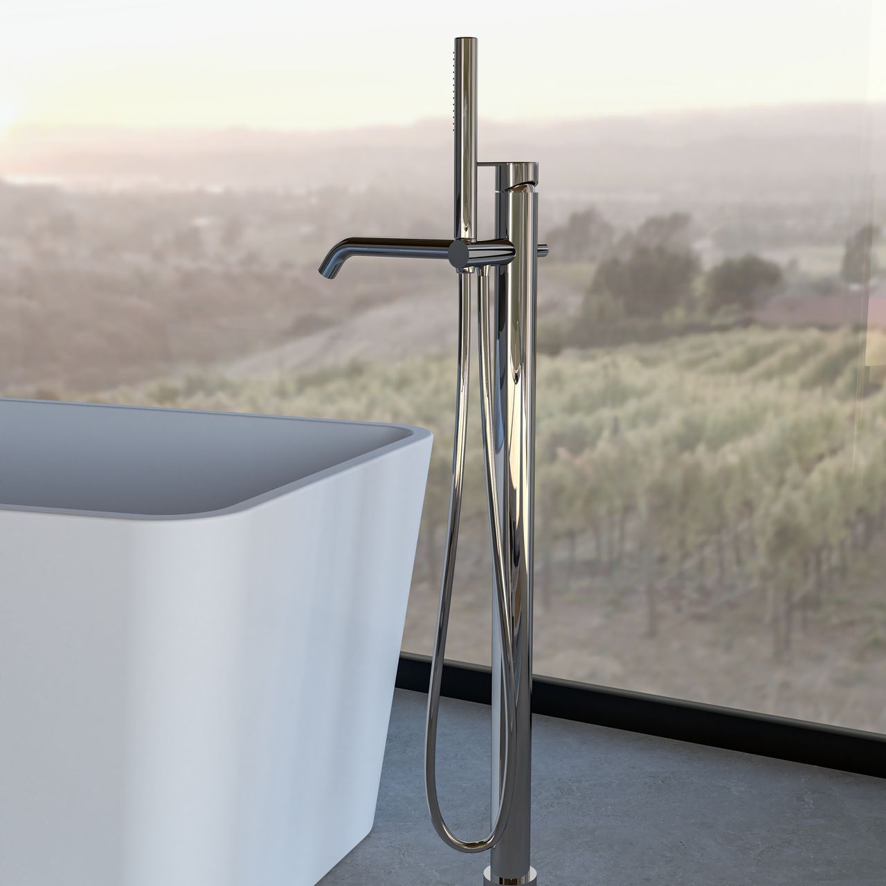 Смеситель для ванны с ручным душем Ercos Versilia ARCH-00075551 - Вид №1