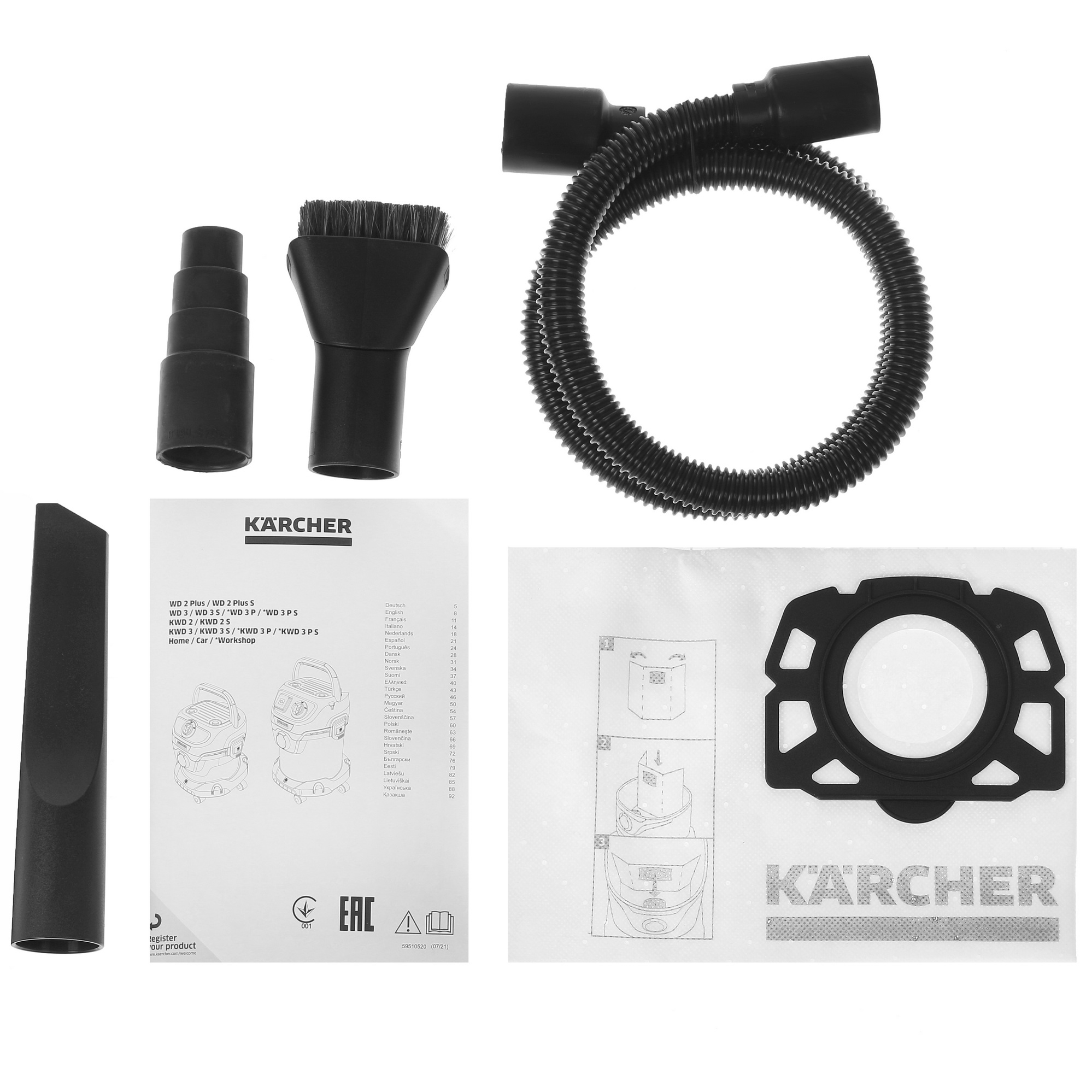 Хозяйственный пылесос  Karcher WD 3 PS V-17/4/20 Workshop 5355842 STDN-0034793 - Вид №12