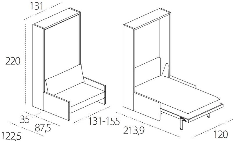 CLEI Диван-трансформер в 2-х местной ткани Altea sun-id-1496005 - Вид №17