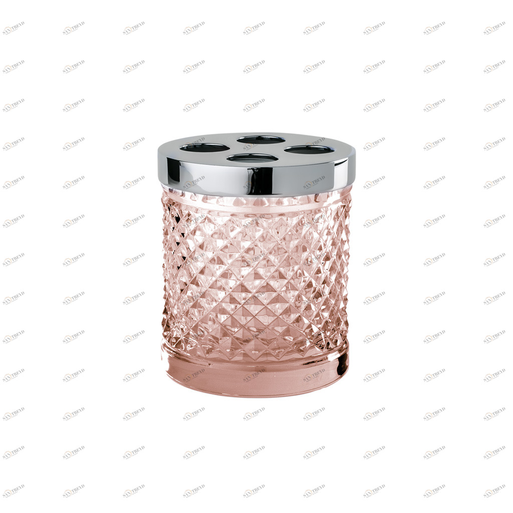FS08P-620 FS08P-620 Стакан для зубной щетки «РАЗМЕР ДИАМА КРИСТАЛЛ Cristal & Bronze CRISTAL TAILLE “DIAMANT” LISSE 