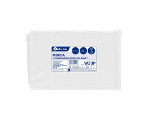 W30P Одноразовые мешки для мусора, 60 x 90 см, вместимость 70 л, 50 шт. в упаковке, ПРОЗРАЧНЫЕ, LDPE Merida