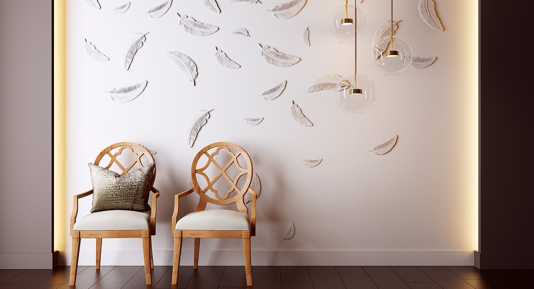 Декоративный гипсовый настенный предмет WallDeco FALL ARCH-00059008 - Вид №1