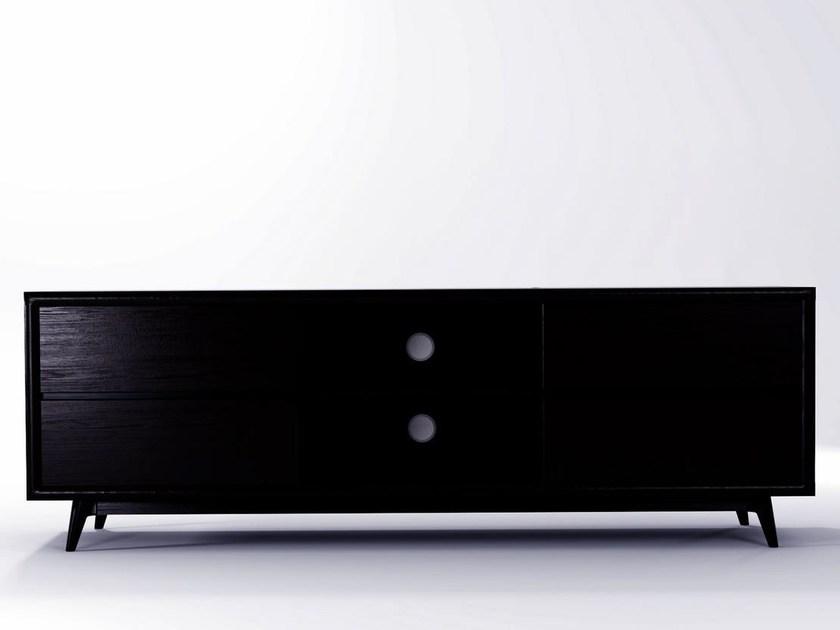 KARPENTER Низкая деревянная тумба под телевизор Vintage sun-id-1382784 - Вид №4