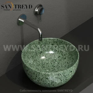 B6T30GV Накладная раковина на столешницу  круглая Ceramica Globo T-EDGE