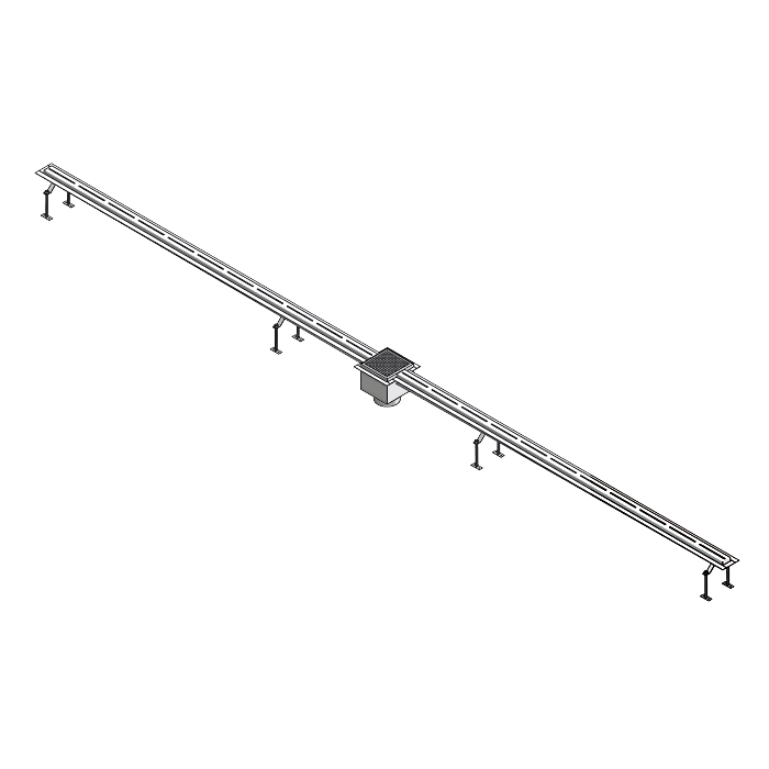 69017 Нержавеющий дренажный канал для бассейна, длина 2 м, AISI 316L SANELA 