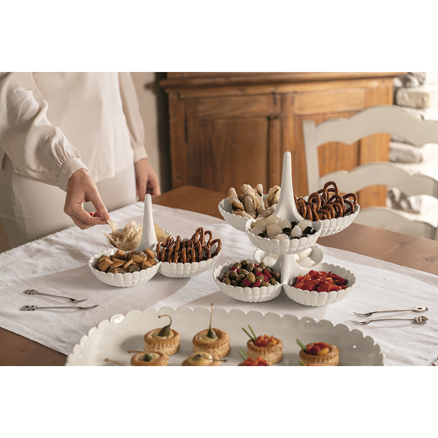 199200156 Менажница tiffany, D36 см, молочно-белая Guzzini  - Вид №2