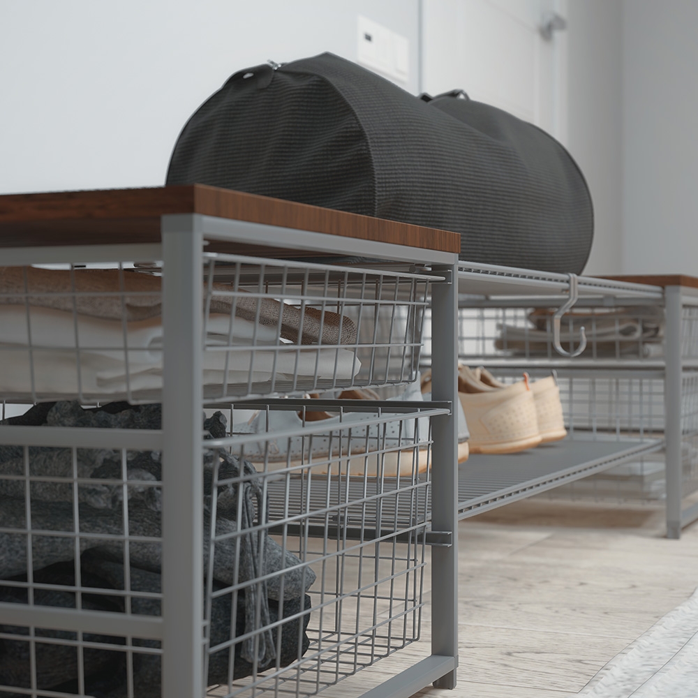 Комплекты для прихожей , 1815х365х565 мм, серый LJPS0577 Public Steel Россия  - Вид №4