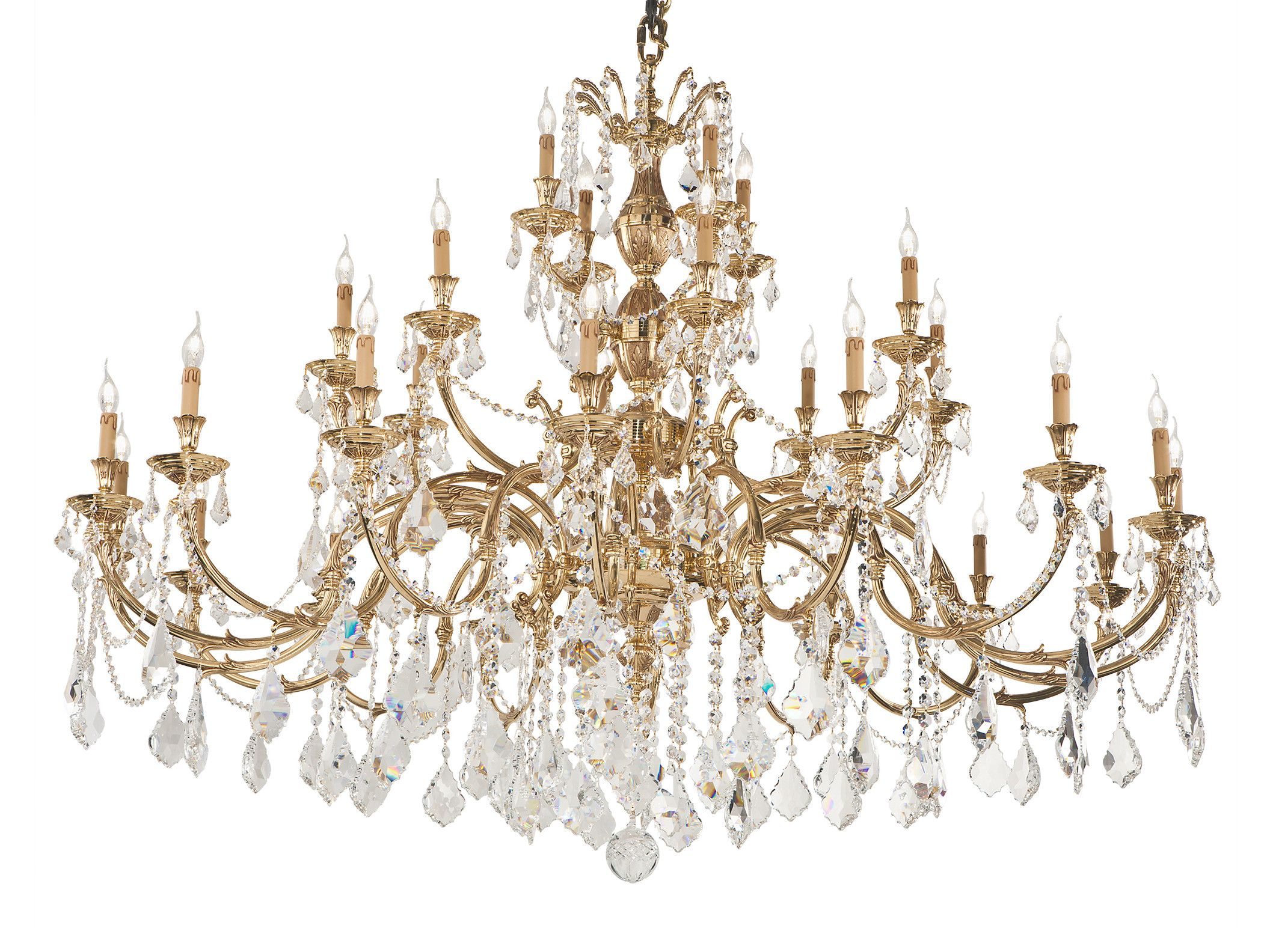 Французская золотая люстра с кристаллами Schoeler Possoni Illuminazione ARCH-00094778