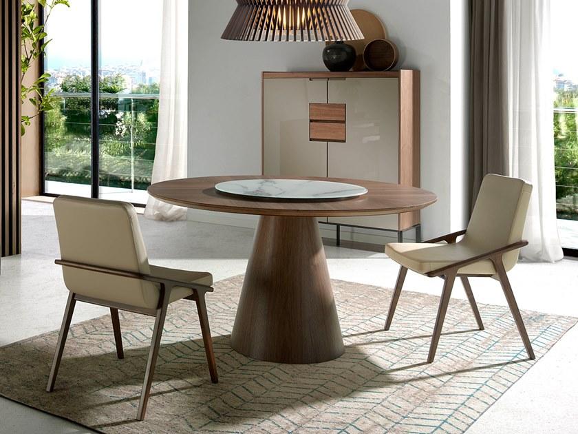 Angel Cerdá Круглый деревянный обеденный стол с ленивой сьюзан Nature life Angel Cerda sun-id-1437583 - Вид №2