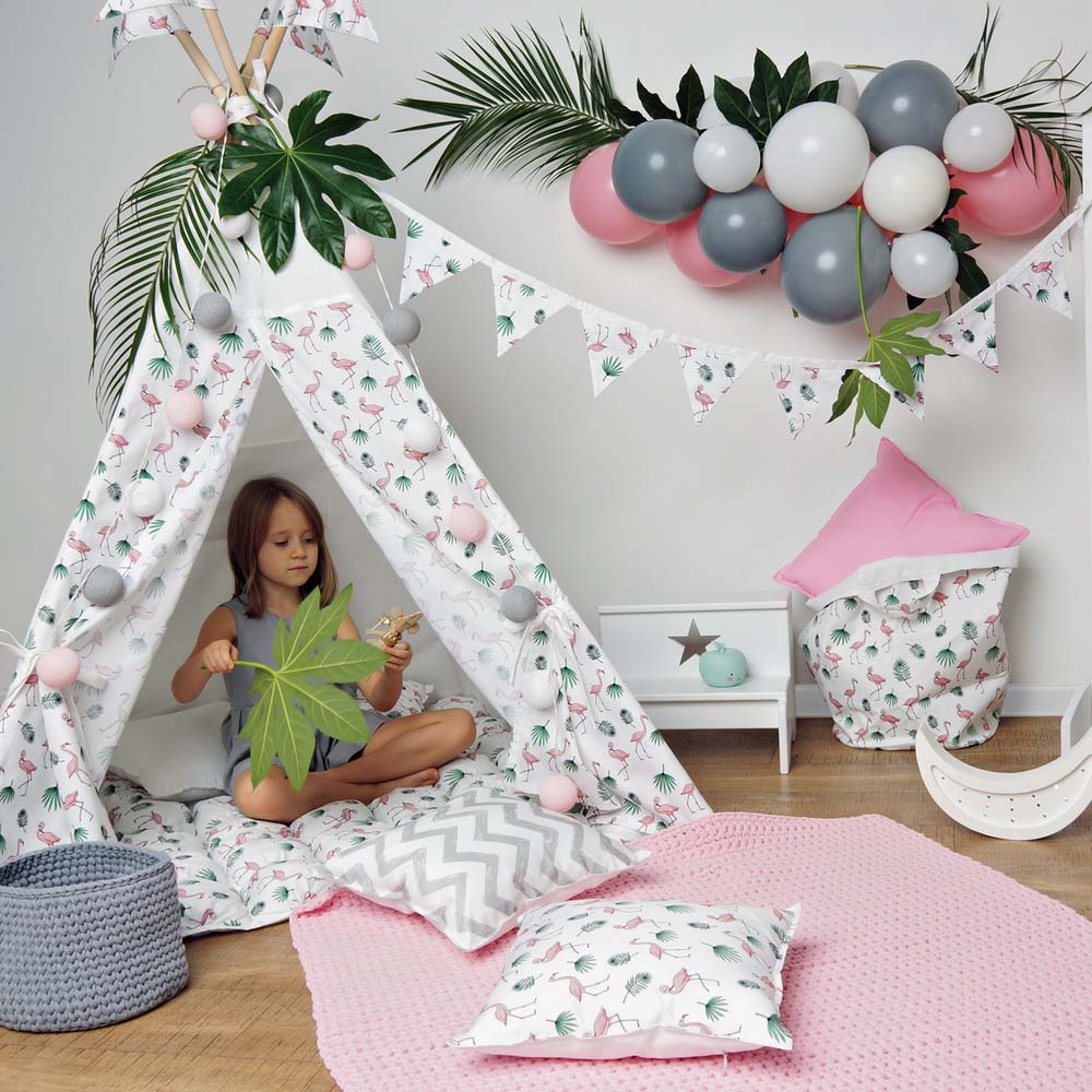 Корзина для игрушек тканевая Flamingo VAMVIGVAM FLAMINGO 282009 Белый;розовый Santreyd  - Вид №2