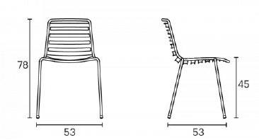ENEA Штабелируемый садовый стул из стали Street sun-id-1508692 - Вид №20