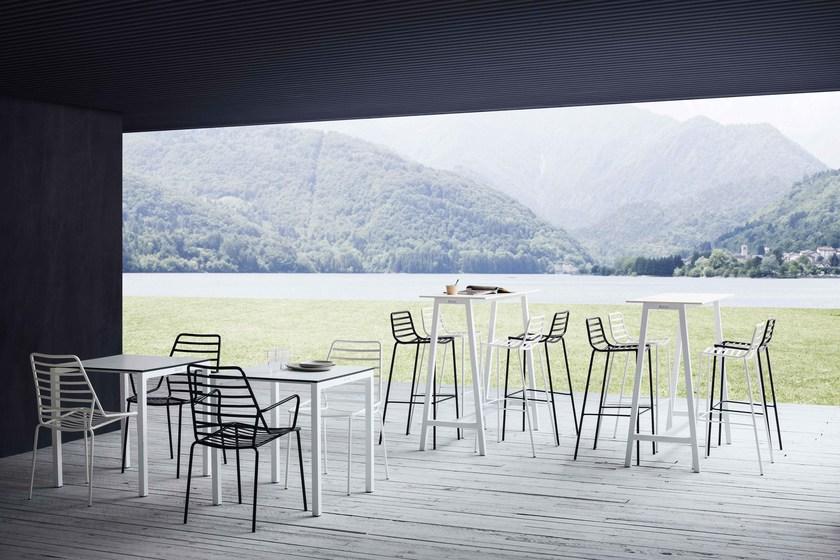 GABER Высокий штабелируемый садовый стул из окрашенного металла Link sun-id-1366471 - Вид №3