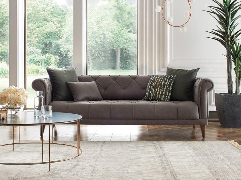 Enza Home Тафтинговый 3-местный диван из ткани Piedra sun-id-1471613 - Вид №8