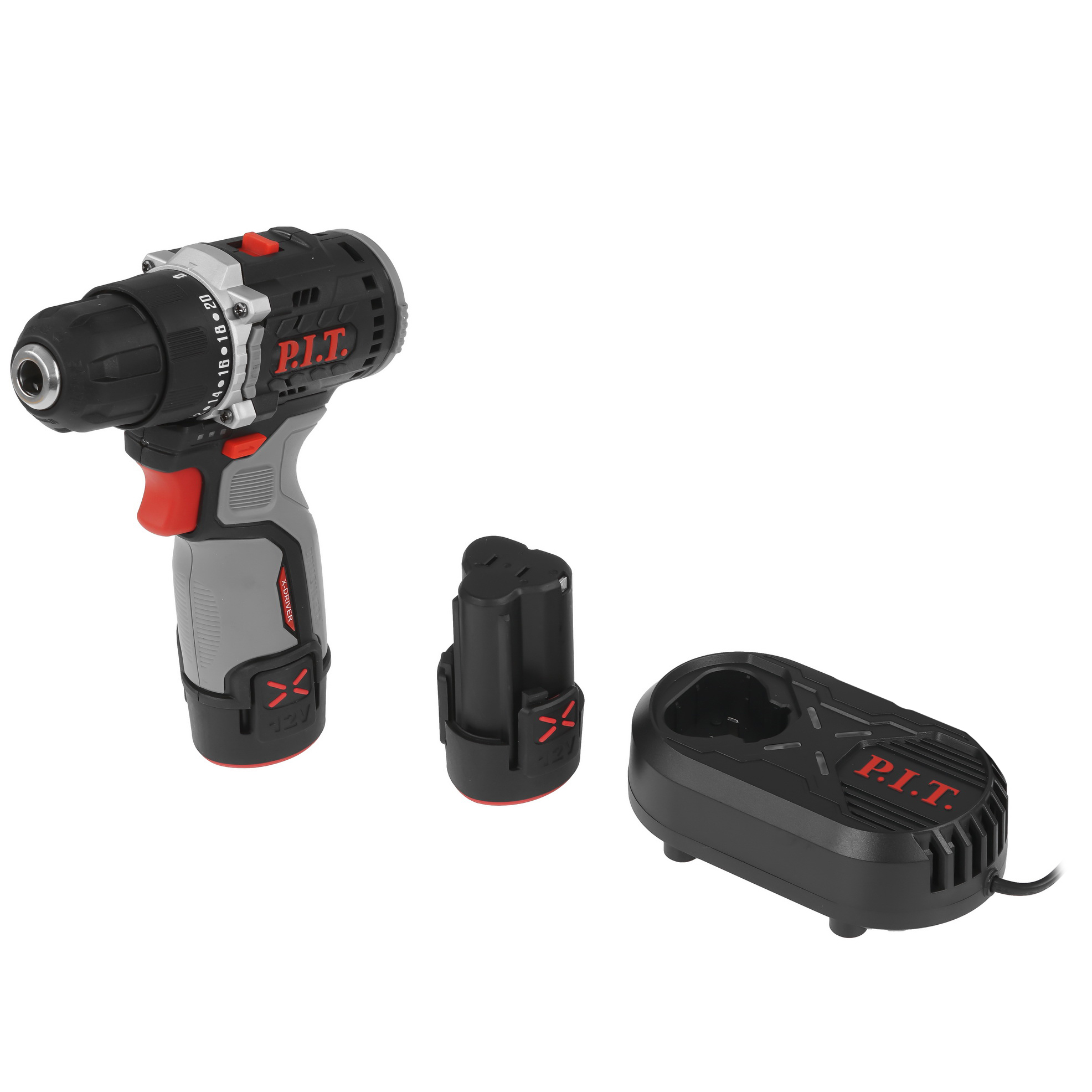 Дрель-шуруповерт PIT PBM12K-10B/2 X-DRIVER OnePower 12V 9086503 STDN-0038285 - Вид №1